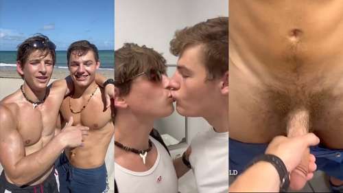 Reno Gold & Kegan Keller in the public restroom
